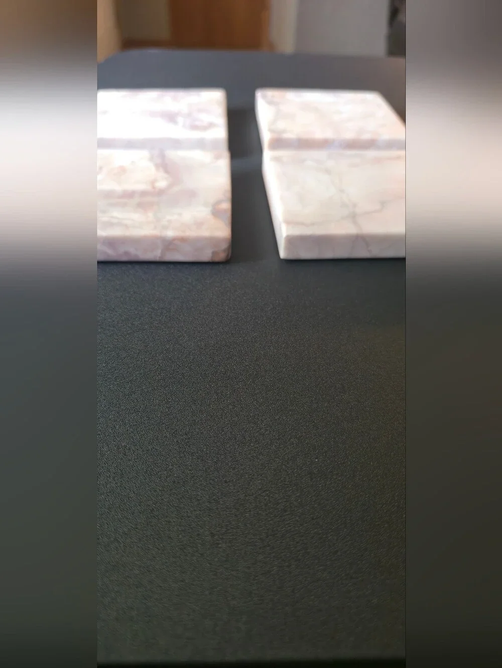NEW Set of 4 Square Marble Coasters Brown Neutrals